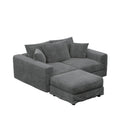 Deep Seat Convertible Sofa With Soft Pillows And Ottomans by HouseOfZazla