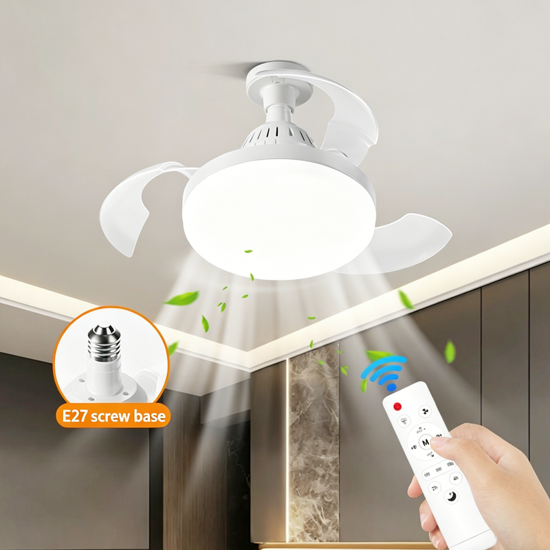Bulb-Type Small Size Ceiling Fan With Retractable Blades, photo 9 of 10