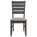 Padded Seat Side Chairs With Tapered Slats (Set of 2)
