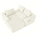 Cloud L-Shaped Corduroy Sectional Sofa with Chaise Lounge