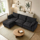 108.5" Modular Sectional L Shape Sofa with Movable Ottoman