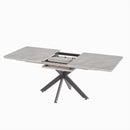 Extendable Dining Table Set With Curved Backrest Upholstered Chairs by HouseOfZazla