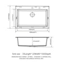 Quartz Kitchen Sink, Granite Composite, Drop In Sink With Durable Design by HouseOfZazla