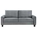 Dixon - Upholstered Sofa With Rounded Arms And Texture - Gray