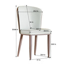 Dining Chair With Carbon Steel Legs, Comfortable Seating, (Set of 2) - White by Unique Piece Furniture