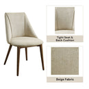 Willene - Polished Microfiber Side Chair (Set of 2) - Beige by HouseOfZazla