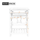 Modern Bathroom Vanity With Integrated Sink, Cabinet With 1 Deep Drawer And 1 Tip-Out Drawer