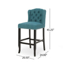 Vienna Contemporary Fabric Tufted Wingback Counter Stools (Set of 2) by HouseOfZazla