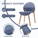 4 Piece Set Of Single Chairs, Traditional Elements With Round Table