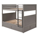 Bunk Bed With Twin Size Trundle, Guardrails by Unique Piece Furniture