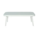 Mariano Steel Loveseat and Table, Off White & Grey by HouseOfZazla