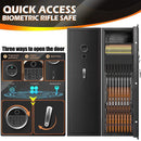 57" Heavy-Duty Anti-Theft Fireproof Biometric Gun Rifle Pistol Safe For Home, 11-12 Guns (SAK53816)