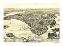Vintage Map of Wareham, Massachusetts 1885