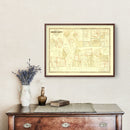 Vintage Map of Hampden County, Massachusetts 1855