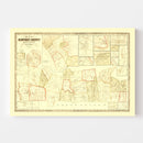 Vintage Map of Hampden County, Massachusetts 1855