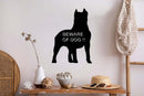 Beware Of Dog Metal Wall Art