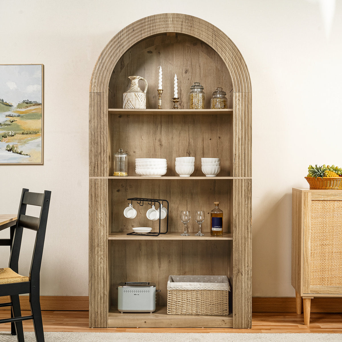 78.74" Tall Arched Bookcase, photo 3 of 10
