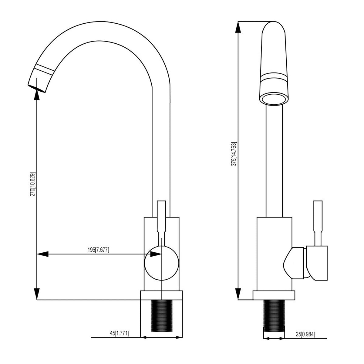Modern Kitchen Sink Faucet With Single Handle, photo 10 of 18