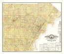 Vintage Map of Monroe County, Michigan 1901
