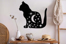 Moon Cat Metal Wall Art