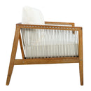 Outdoor 4-Piece Sofa Set, Acacia Wood Frame with Rope Detail, Water-Repellent by HouseOfZazla