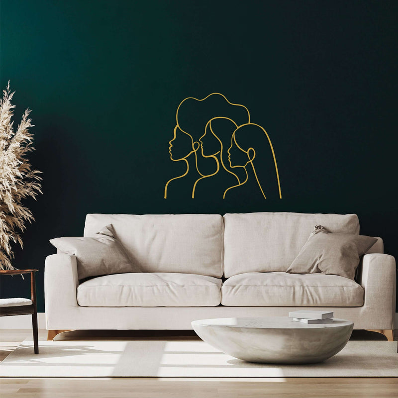 Girls in Order Metal Wall Art