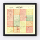 Vintage Map of Lame County, Michigan 1900