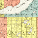 Vintage Map of Pope County, Minnesota 1901