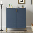 Wine Bar Cabinet With Adjustable Shelf, 2 Door Sideboard With Soft-Closing Hinges And Feet by HouseOfZazla