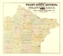 Vintage Map of Wright County, Minnesota 1901
