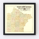 Vintage Map of Wright County, Minnesota 1901