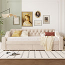Upholstered Daybed With Storage Armrests And USB Port