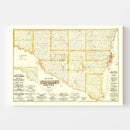 Vintage Map of Nicollet County, Minnesota 1885