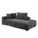 Chosen - Sectional Sofa With Toss Pillows With 2 Chaises With Ottoman - Gray by HouseOfZazla