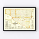 Vintage Map of Nicollet County, Minnesota 1885