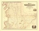 Vintage Map of Washington County, Mississippi 1871
