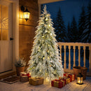 Snow Flocked Christmas Tree With LED Lights by HouseOfZazla