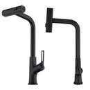 Kitchen Waterfall Faucet With Pull Down Sprayer, Single Handle, 360 Degree Rotating by HouseOfZazla