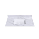Bianco Carrara Venato Elegant Marble Vanity Top, Bathroom Vanity With Undermount Sink, Sintered Stone by HouseOfZazla