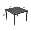 Outdoor Patio Dining Table With Tapered Feet & Umbrella Hole by HouseOfZazla