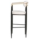 Tina Fabric Upholstered Bar Chair Beige (Set of 2)