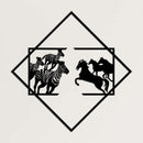 Zebras and Horses Metal Wall Art