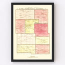 Vintage Map of Webster County, Missouri 1877