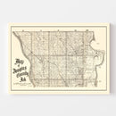 Vintage Map of Douglas County, Nebraska 1900