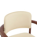 Dining Room Chairs, Ideal For Home & Kitchen (Set of 2) - Beige / Dark Walnut by HouseOfZazla