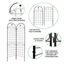2 Pack Metal Garden Trellis for Climbing Plants Outdoor 86.7" x 19.7" Rustproof Plant Support Rose Trellis Netting Trellis Black