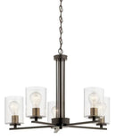 Fontella 24"W 5-Light Chandelier by Kichler Olde Bronze Finish by LampsUSA