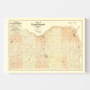 Vintage Map of Cass County, Nebraska 1894