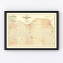 Vintage Map of Cass County, Nebraska 1894