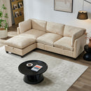 96.5" L Shape Sectional Couch with Ottoman